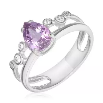 Серебряное кольцо с аметистом