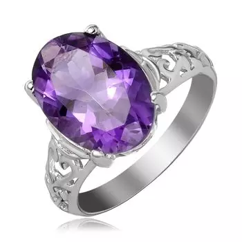 Серебряное кольцо с аметистом