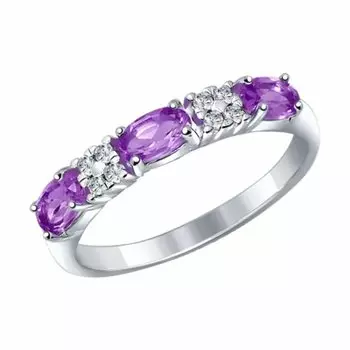 Серебряное кольцо с аметистом