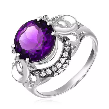 Серебряное кольцо с аметистом
