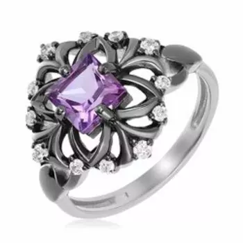 Серебряное кольцо с аметистом