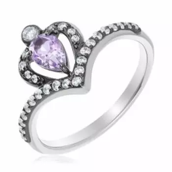 Серебряное кольцо с аметистом