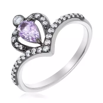 Серебряное кольцо с аметистом