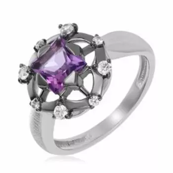 Серебряное кольцо с аметистом