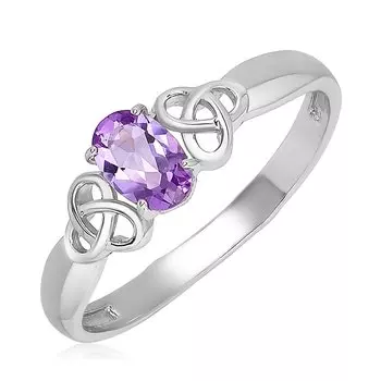 Серебряное кольцо с аметистом