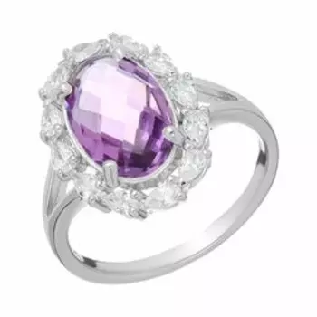 Серебряное кольцо с аметистом