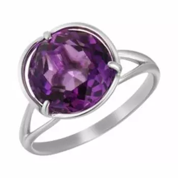 Серебряное кольцо с аметистом