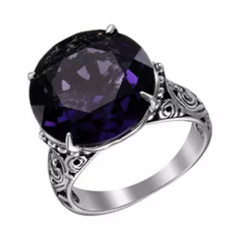 Серебряное кольцо с аметистовым кварцем