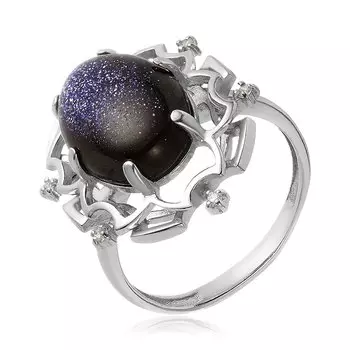 Серебряное кольцо с авантюрином