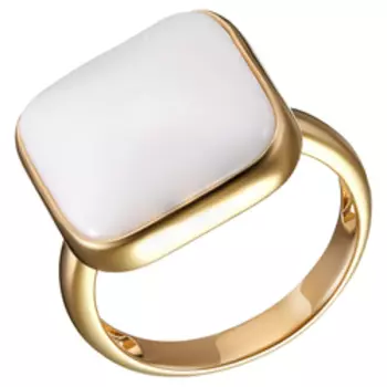 Серебряное кольцо с белым агатом