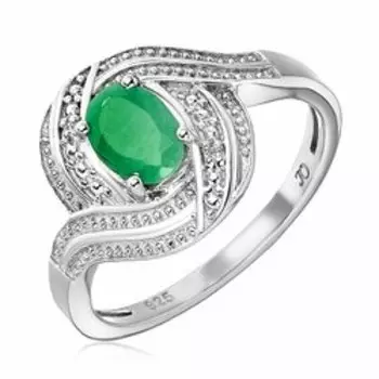 Серебряное кольцо с бериллом