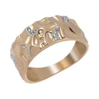 Серебряное кольцо с бесцветными топазами