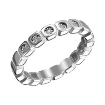 Серебряное кольцо с бриллиантами