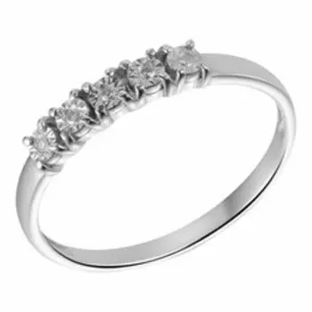 Серебряное кольцо с бриллиантами