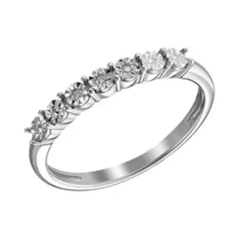 Серебряное кольцо с бриллиантами