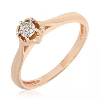 Серебряное кольцо с бриллиантами