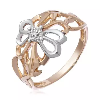 Серебряное кольцо с бриллиантами