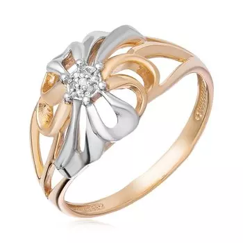 Серебряное кольцо с бриллиантами