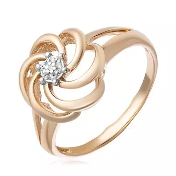 Серебряное кольцо с бриллиантами