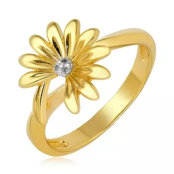 Серебряное кольцо с бриллиантами