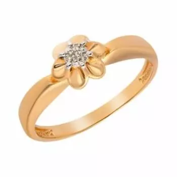 Серебряное кольцо с бриллиантами