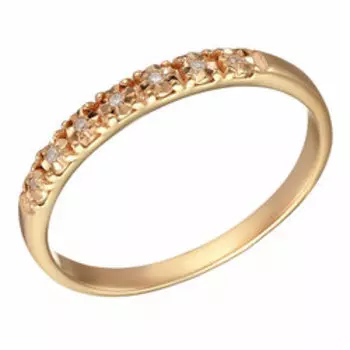 Серебряное кольцо с бриллиантами и фианитами