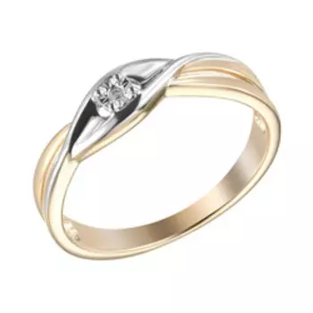 Серебряное кольцо с бриллиантом