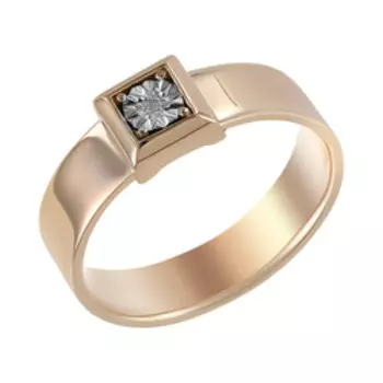 Серебряное кольцо с бриллиантом