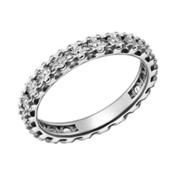 Серебряное кольцо с бриллиантом