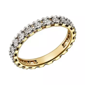 Серебряное кольцо с бриллиантом