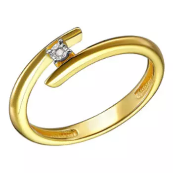 Серебряное кольцо с бриллиантом