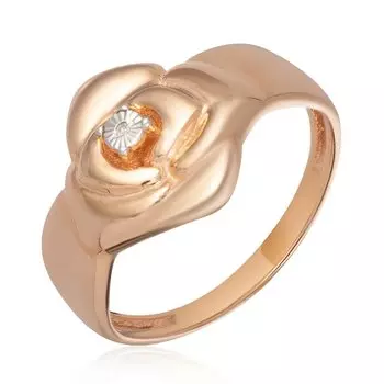 Серебряное кольцо с бриллиантом