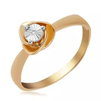 Серебряное кольцо с бриллиантом