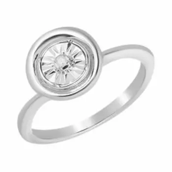 Серебряное кольцо с бриллиантом