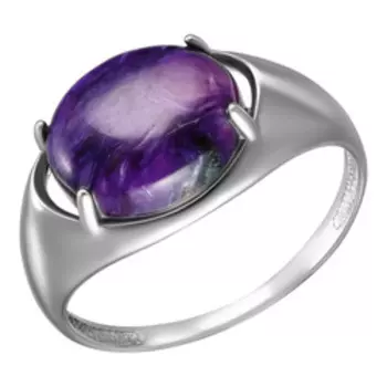 Серебряное кольцо с чароитом