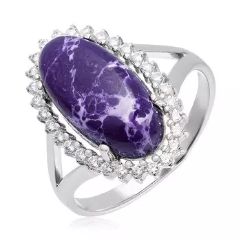 Серебряное кольцо с чароитом