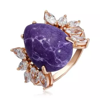 Серебряное кольцо с чароитом