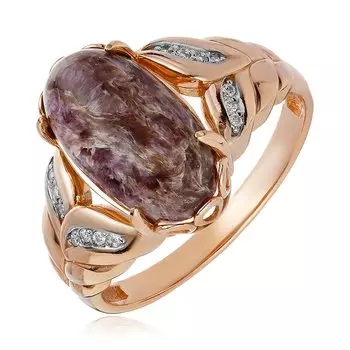 Серебряное кольцо с чароитом