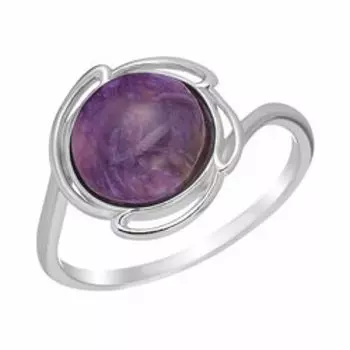 Серебряное кольцо с чароитом