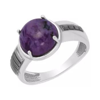 Серебряное кольцо с чароитом