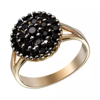 Серебряное кольцо с черной шпинелью