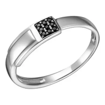 Серебряное кольцо с черной шпинелью