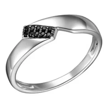 Серебряное кольцо с черной шпинелью