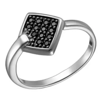 Серебряное кольцо с черной шпинелью