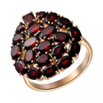 Серебряное кольцо с чешскими гранатами