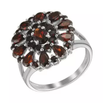 Серебряное кольцо с чешскими гранатами