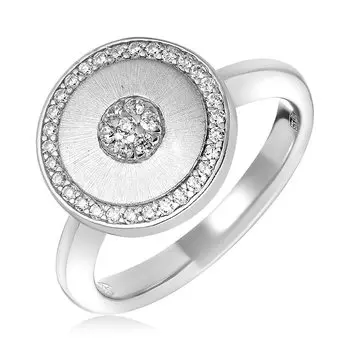 Серебряное кольцо с цирконием