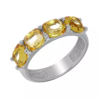 Серебряное кольцо с цитринами