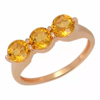 Серебряное кольцо с цитринами