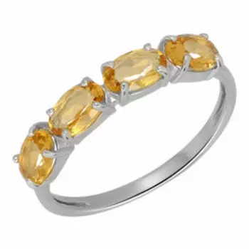 Серебряное кольцо с цитринами